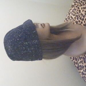 Jacqueline Smith Black Tweed Glitter w Bow